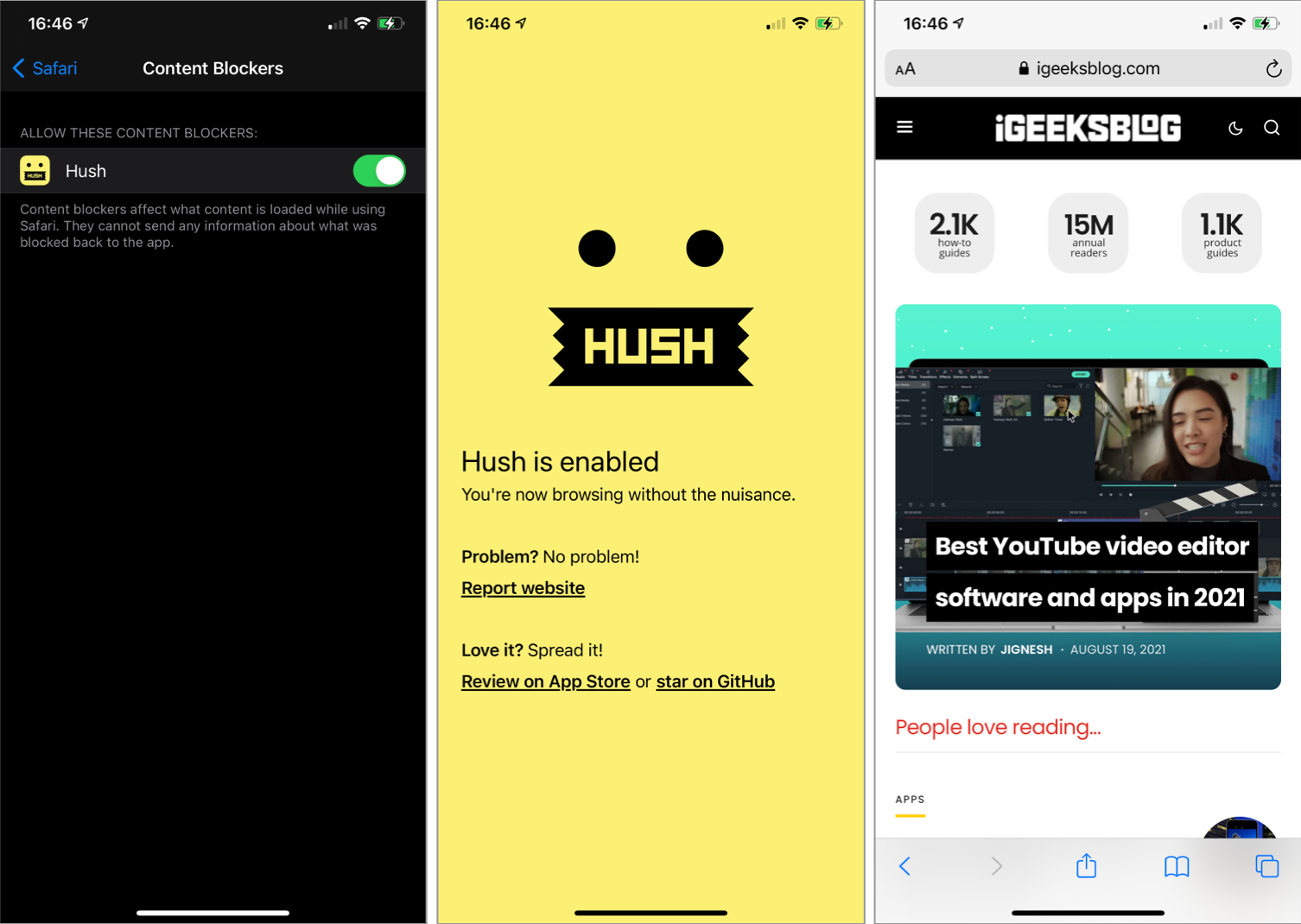 Hush Screenshots